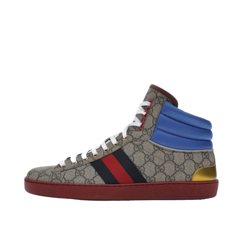 Sneakers og sko Gucci Ace GG High Top 'Beige Ebony' Flerfarvet | _555144 92T20 9794