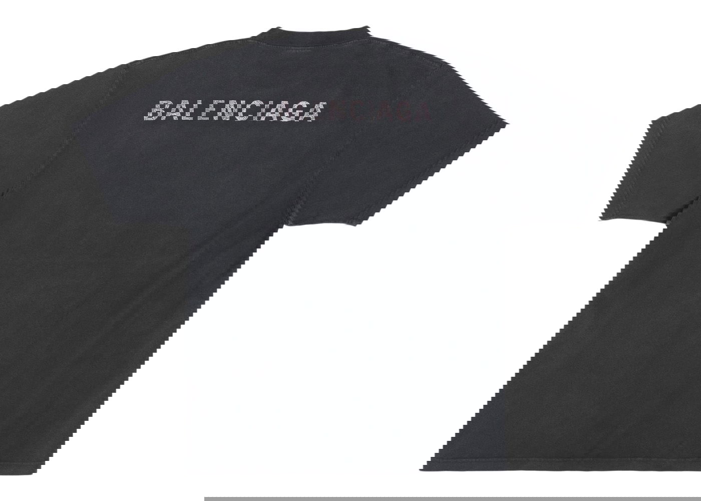 T-shirt Balenciaga Large Fit T-shirt Sort | 641655TNVU31073, 0