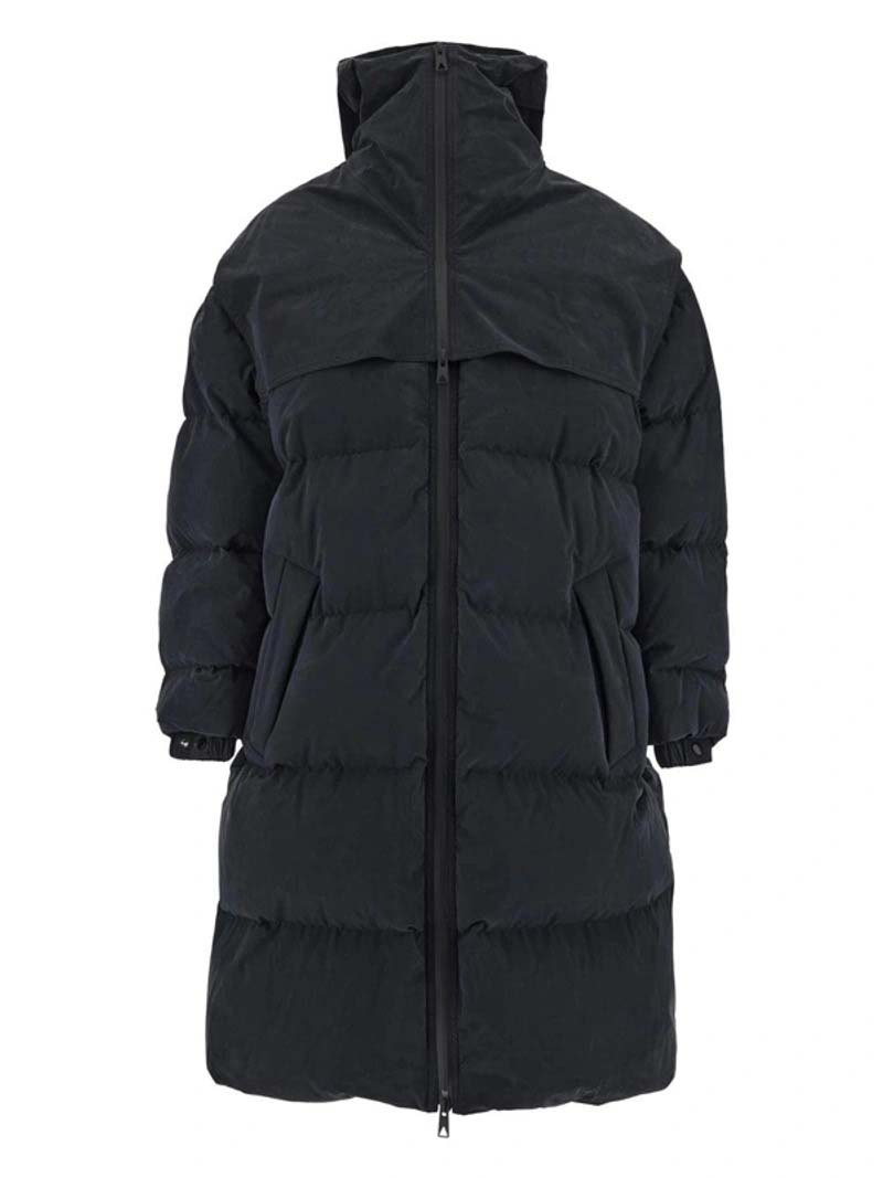 Puffer jakke Bottega Veneta Long Puffer Jacket Sort | 669353VKH501000