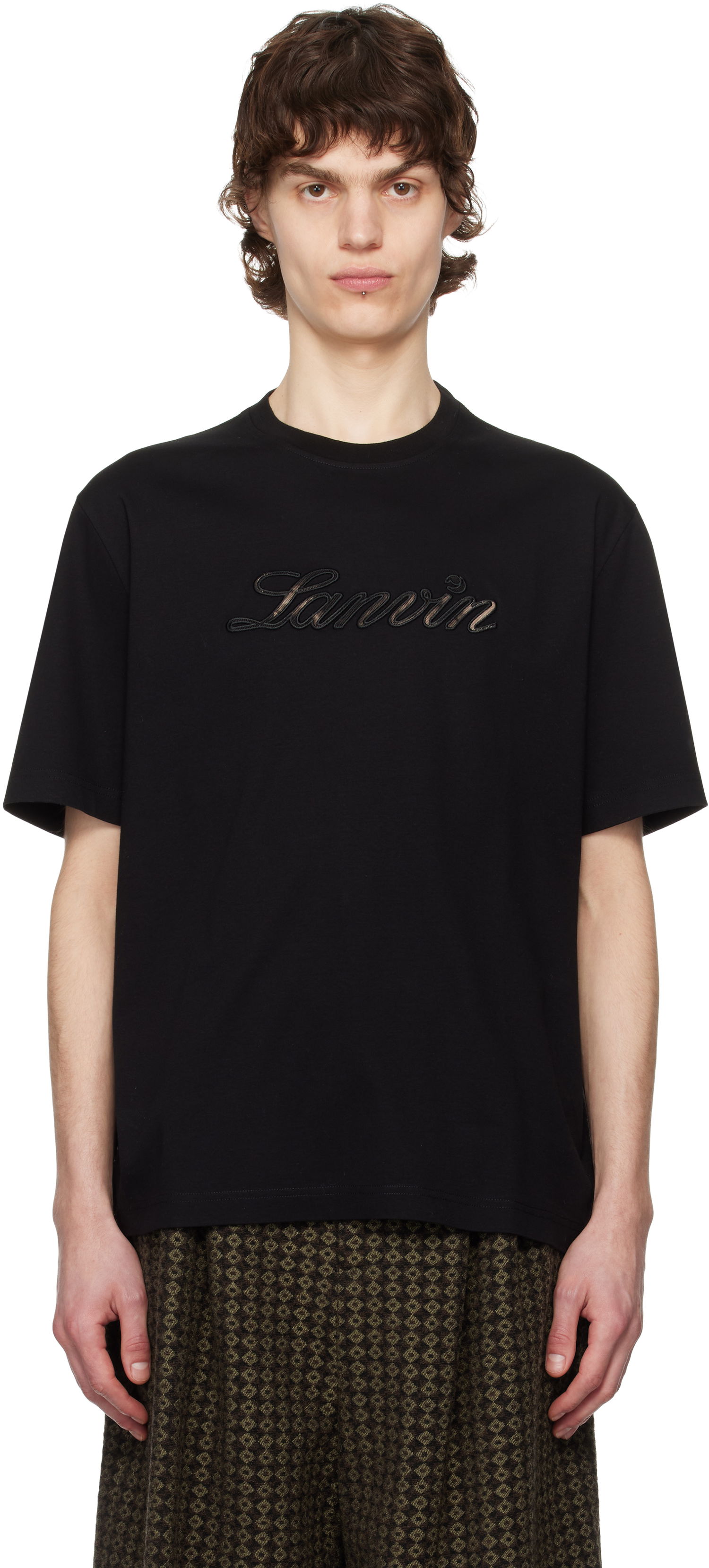T-shirt LANVIN Lanvin Logo T-Shirt Sort | RM-TS0115-J171-P25, 0
