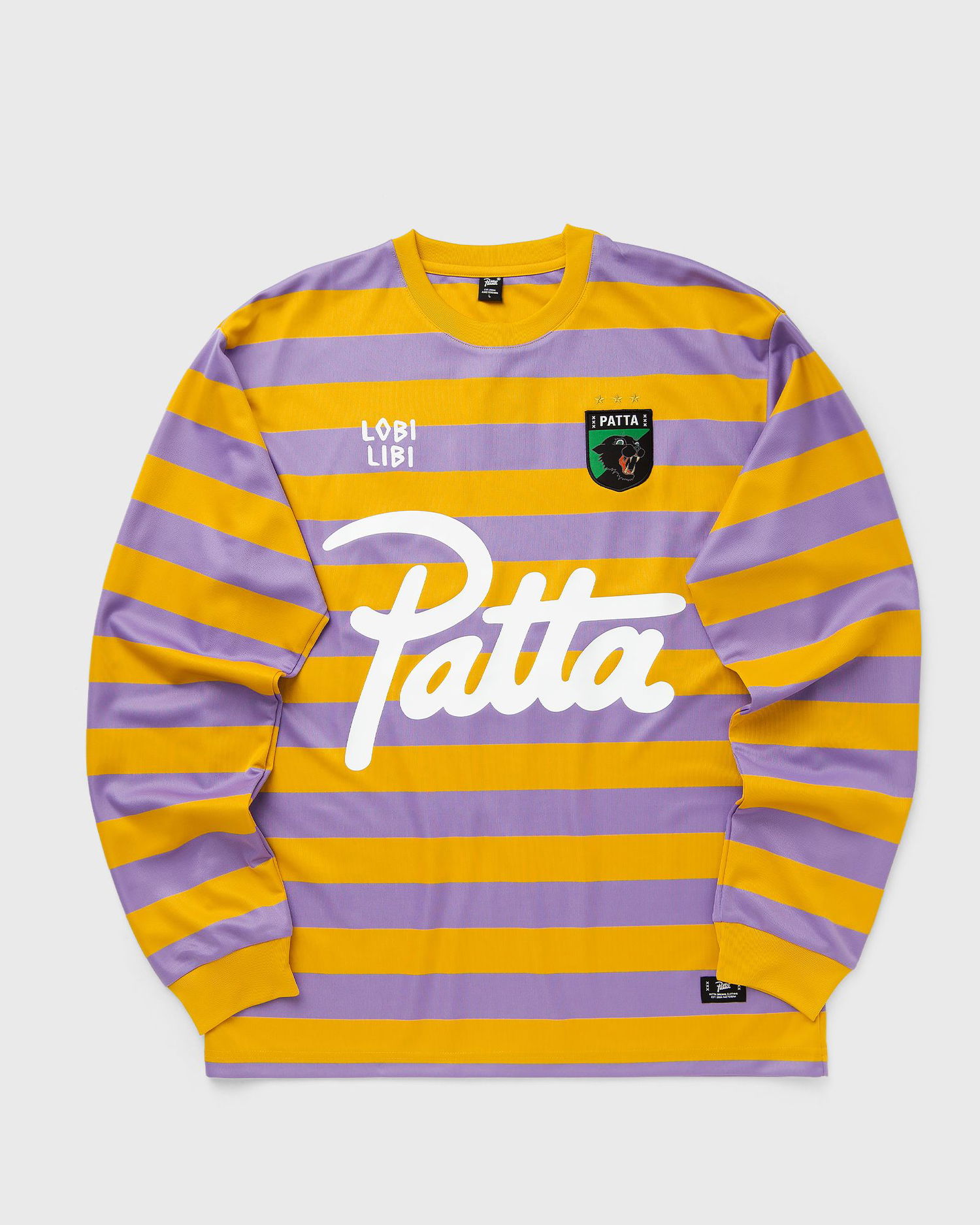 Jersey Patta Striped Longsleeve Football Jersey Gul | POC-SS25-1050-298-0005-178, 0
