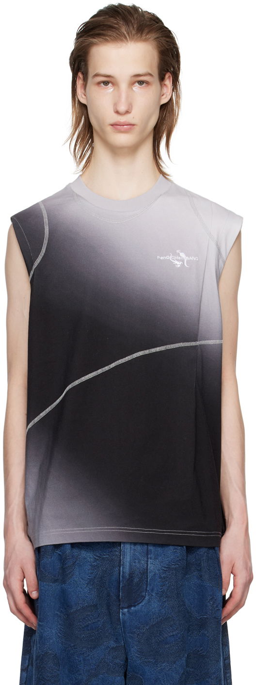 Tanktop Feng Chen Wang Feng Chen Wang Deconstructed Tank Top Grå | FMS17VS01