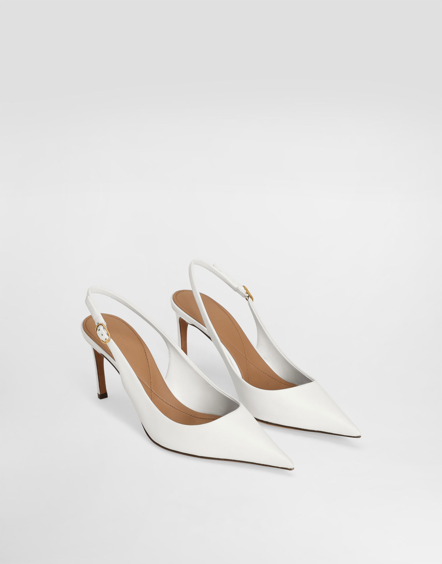 Tilbehør Dolce & Gabbana Dolce & Gabbana Polished Goatskin Slingbacks Hvid | CG0854A573880002, 1