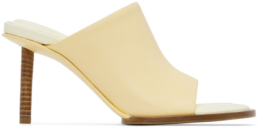 Sneakers og sko Jacquemus Le Raphia 'Les Mules Rond Carré' Mules "Off-White" Hvid | 23E231FO047-3073, 0