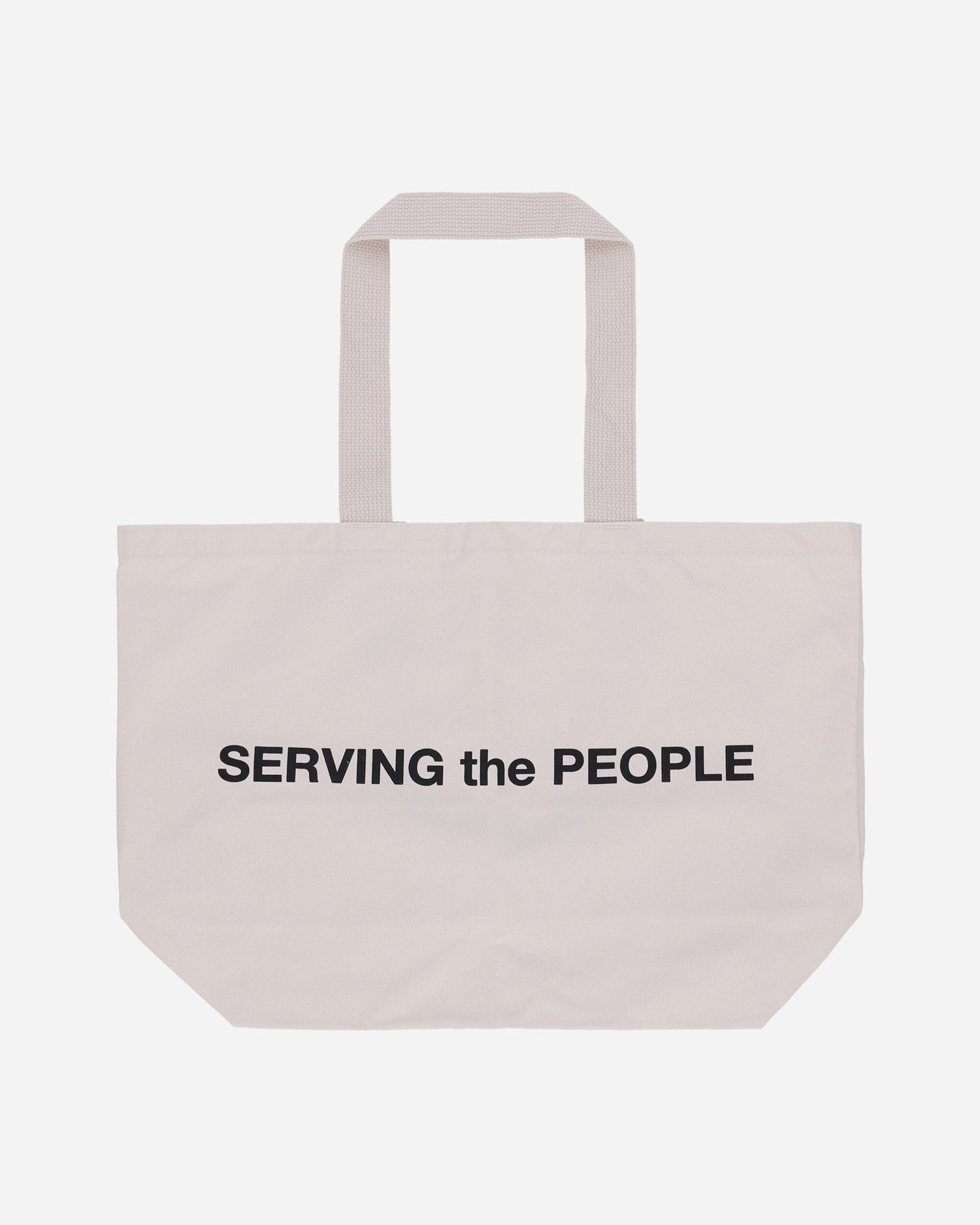 Mulepose Serving the People Logo Tote Bag Beige | STPF22TOTE NATURAL, 1