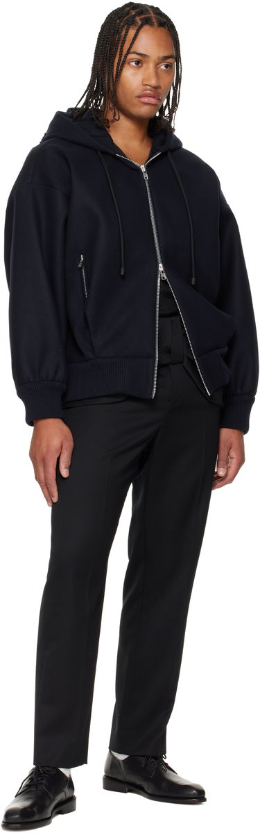 Bomberjakke Simone Rocha Simone Rocha Hooded Zip Bomber Jacket Mørkeblå | 6145B 1265, 3