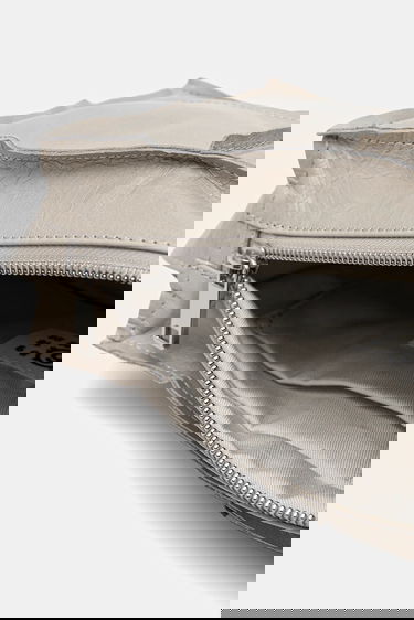 Skuldertaske Maison Margiela MM6 Maison Margiela Leather Paneled Shoulder Bag Grå | SB5WD0031.P8490.T1019, 3