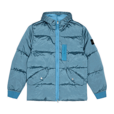 Puffer jakke Stone Island Hooded Down Jacket Blå | 771543619 V0046, 0