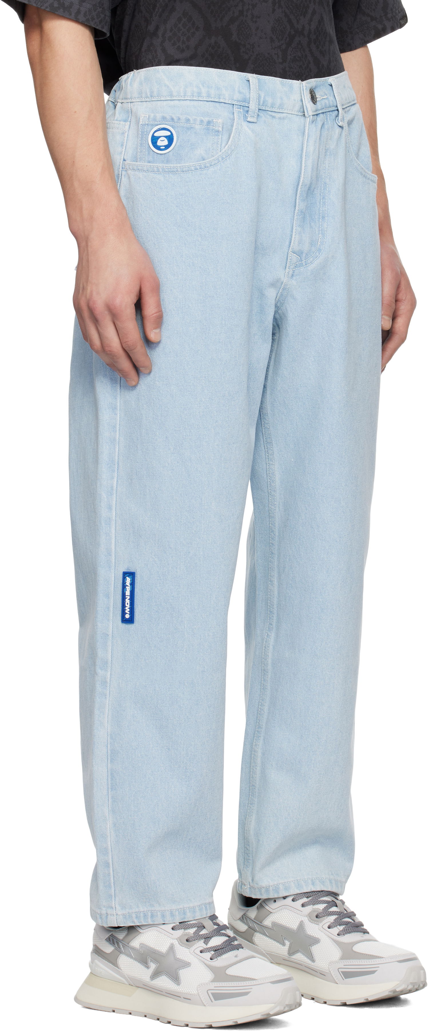 Jeans AAPE by A Bathing Ape AAPE by A Bathing Ape 'AAPE NOW' Jeans Blå | AAPJNMB623XANBLL, 1