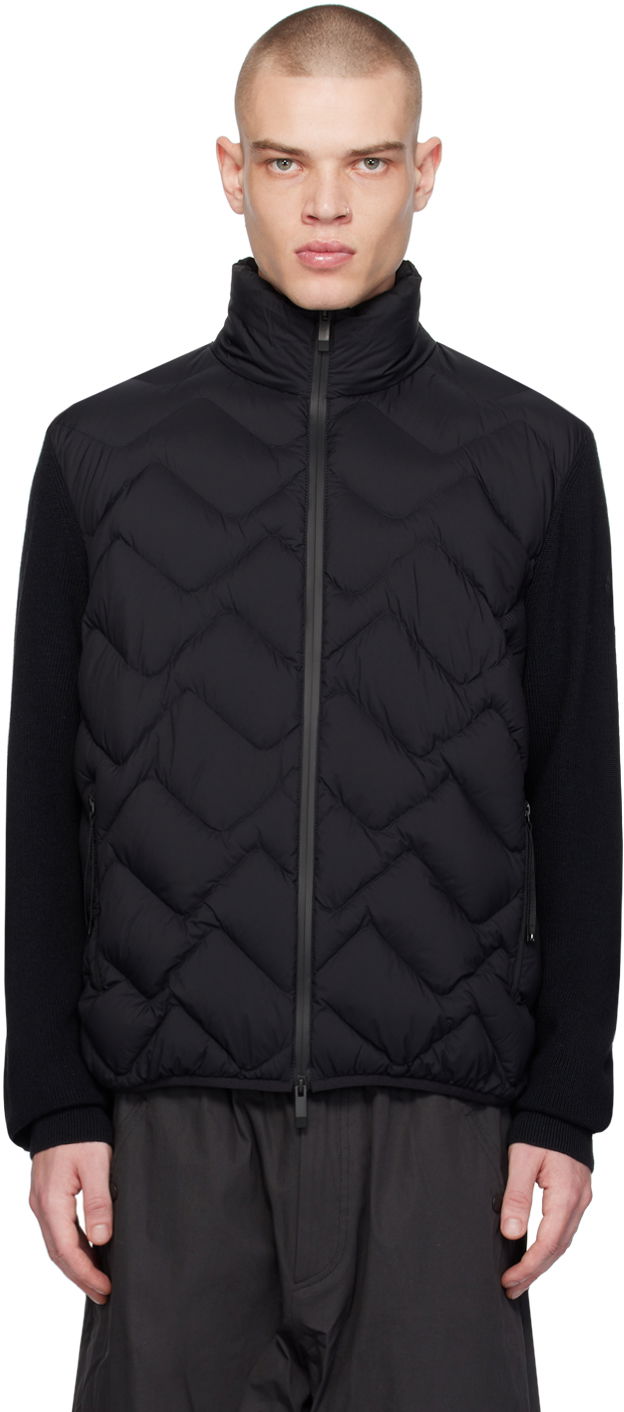 Jakke Moncler Paneled Down Jacket Sort | J10919B00002M1259