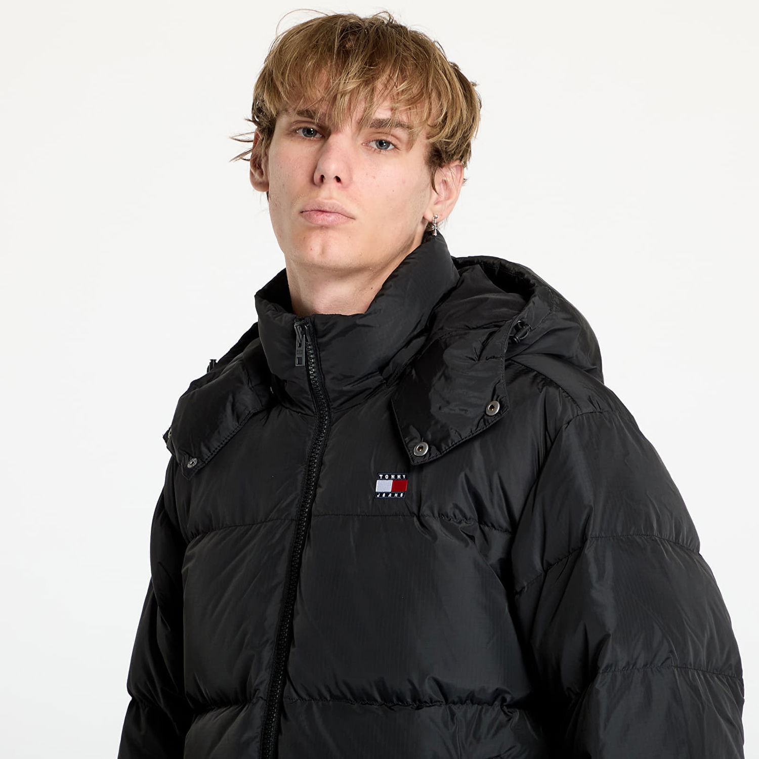 Puffer jakke Tommy Hilfiger Alaska Puffer Jacket Black Sort | DM0DM19537 BDS, 1
