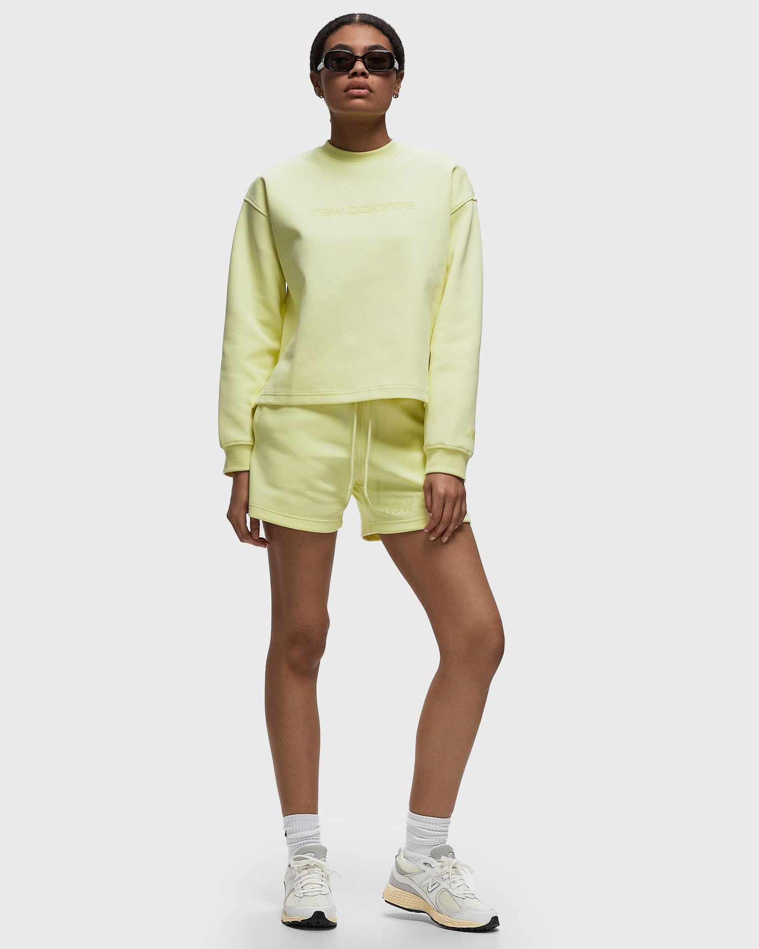 Sweatshirt New Balance Hyper Density Triple Knit Spacer Crew Gul | WT41556-LLT, 1
