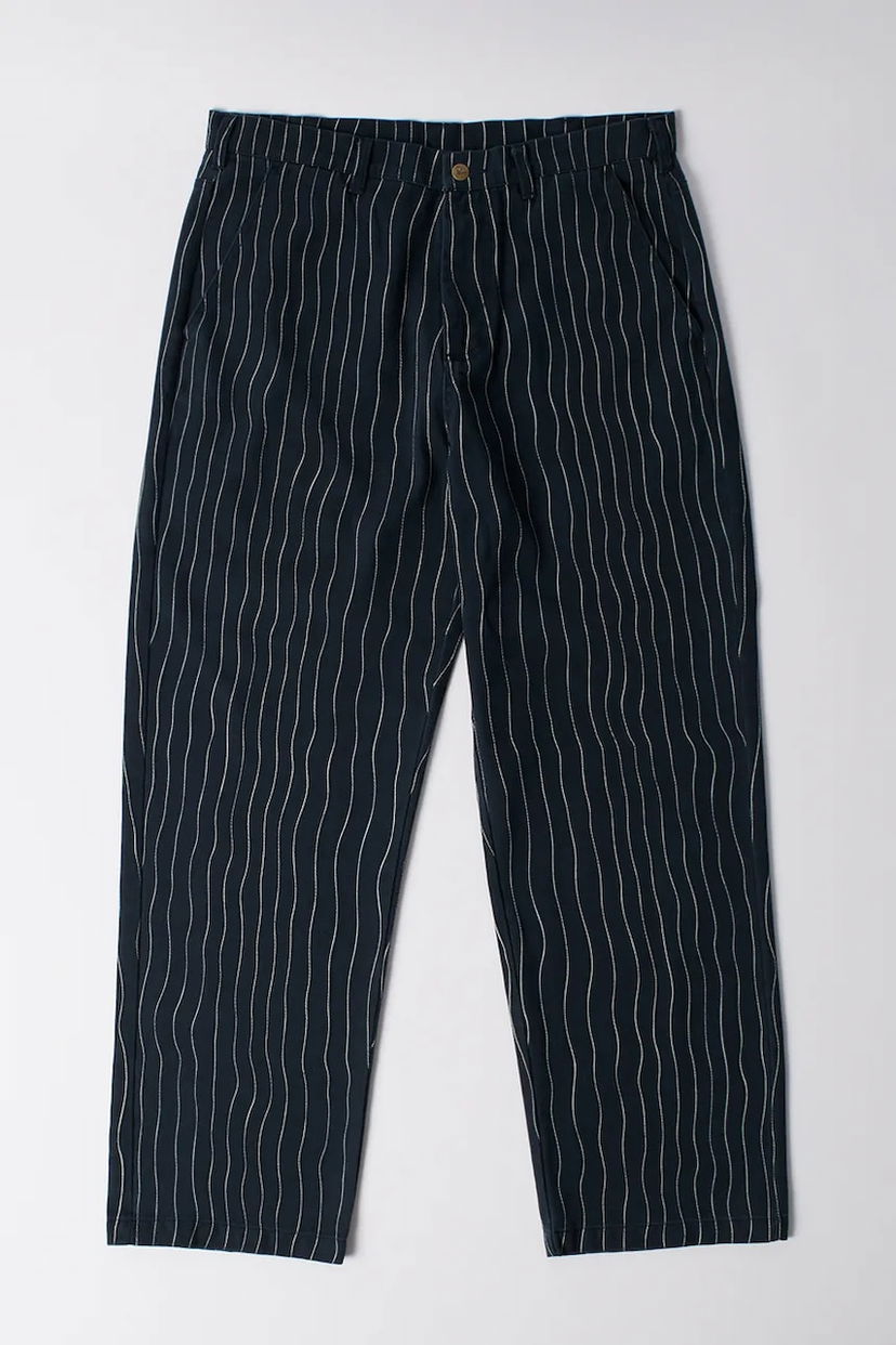 Bukser By Parra Meandering Pinstripe Chinos Mørkeblå | 54245