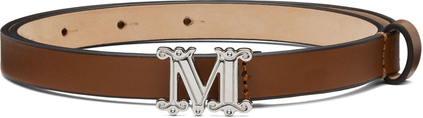 Bælter Max Mara Max Mara Monogram Leather Belt Brun | 2524506011600