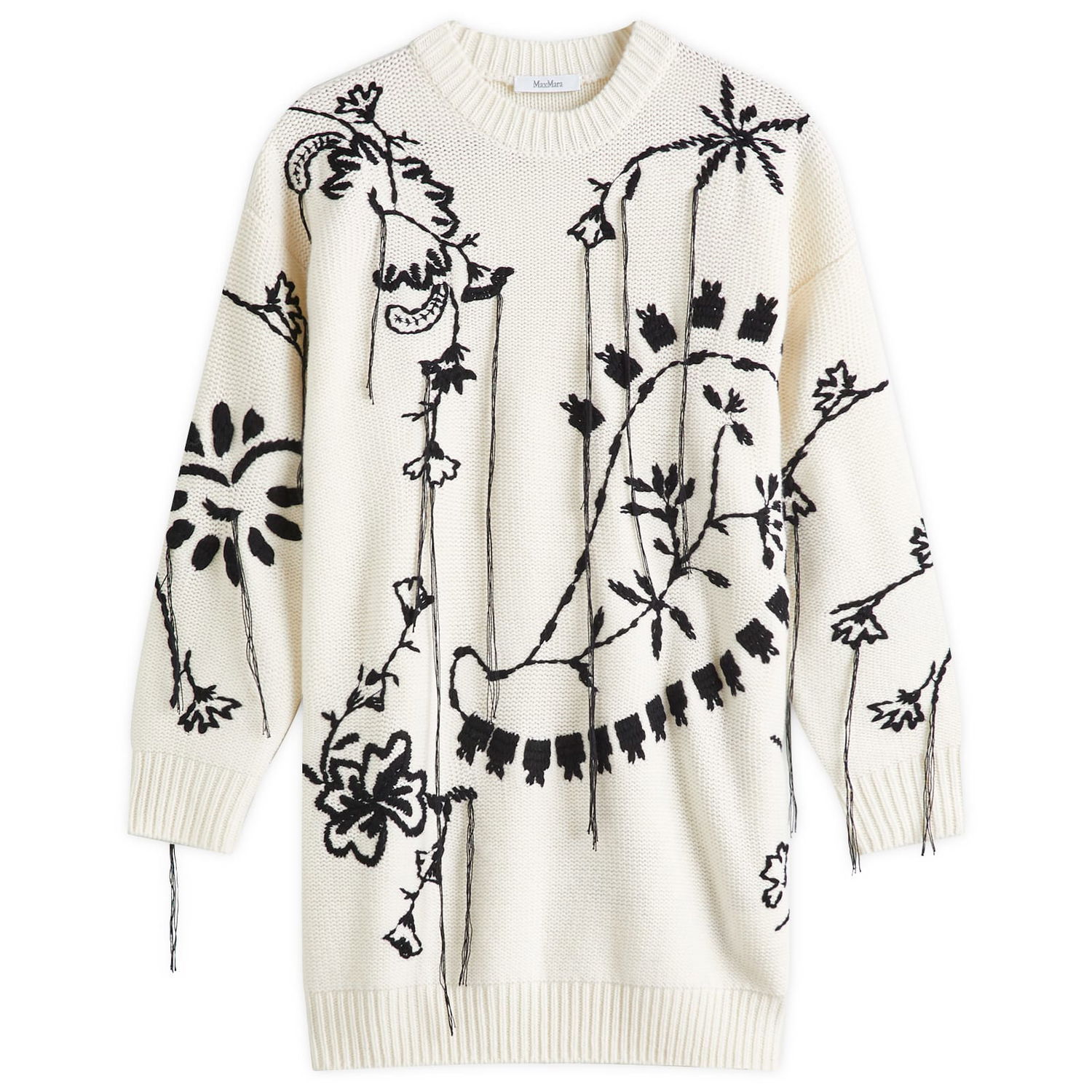 Sweater Max Mara Max Mara Arad Knitted Dress, Size Large Beige | 2511321061600-White, 1