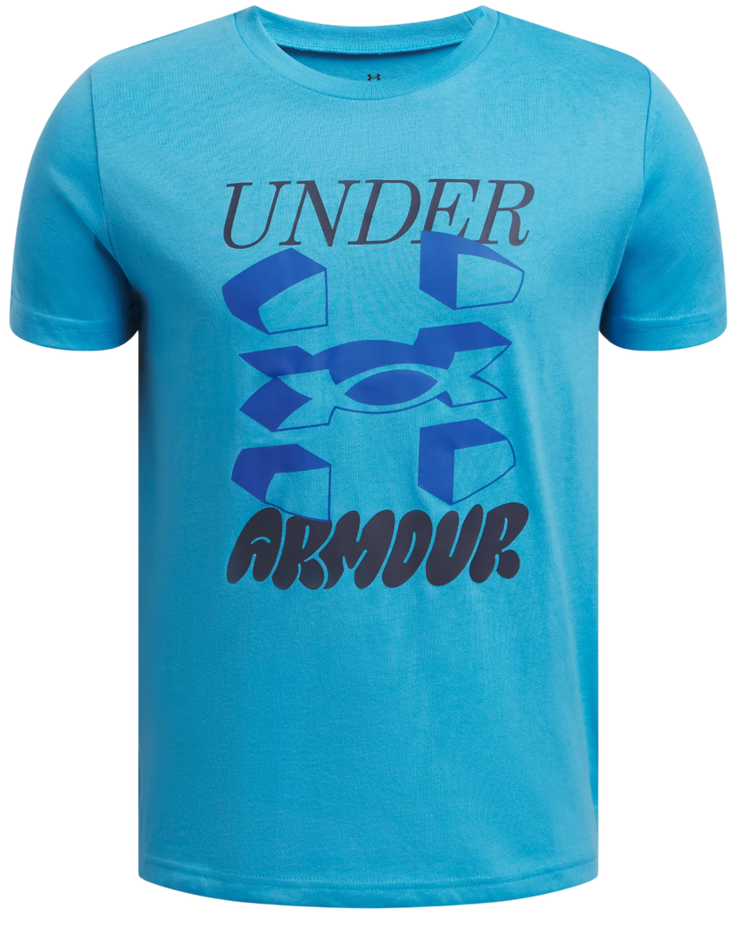 T-shirt Under Armour Split Big Logo Short Sleeve T-Shirt Blå | 1390003-452