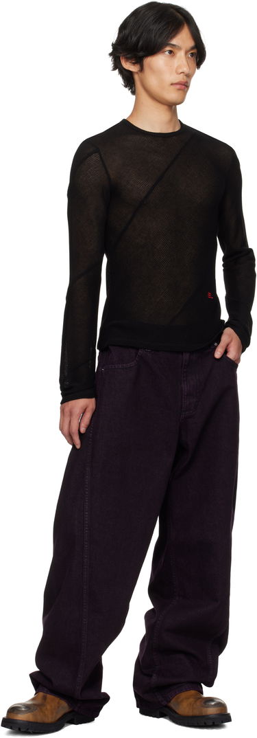 T-shirt Eckhaus Latta Eckhaus Latta Spiral Long Sleeve T-Shirt Sort | 1107-EL-PF25-J, 3