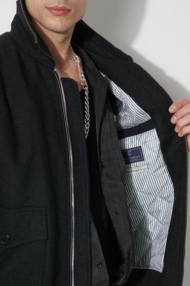 Bomberjakke Filling Pieces Filling Pieces Wool Bomber Jacket Sort | 78634101861, 7