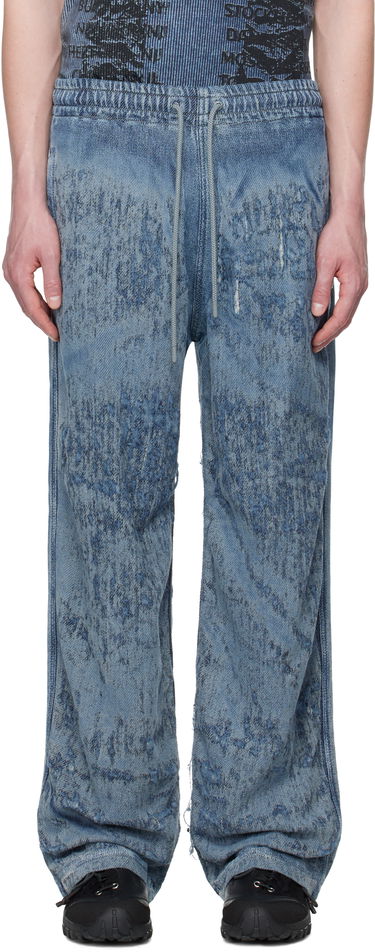 Joggingbukser Diesel Diesel D-Enimos-FSG Acid Wash Drawstring Lounge Pants Blå | A18936-068RQ-01, 0