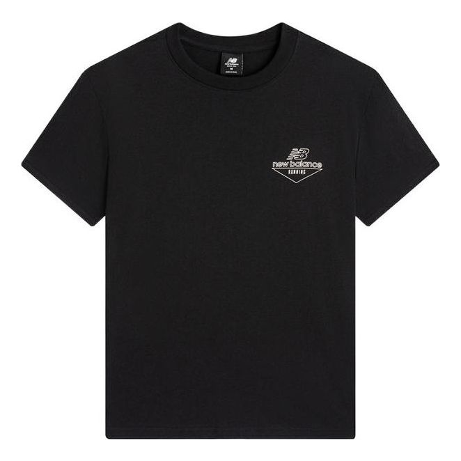 T-shirt New Balance Logo Print T-Shirt Sort | 5EC2U843-BK, 0