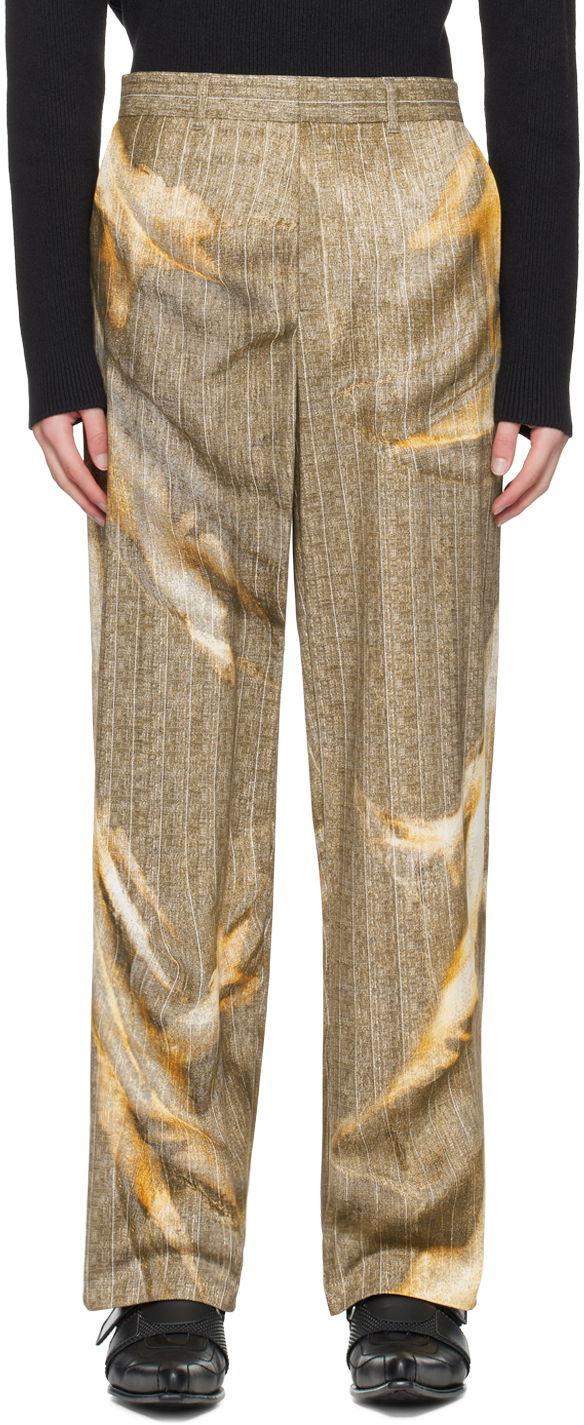 Bukser Y/PROJECT Printed Trousers Beige | 201PA002