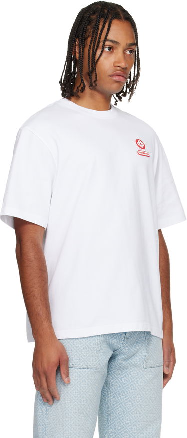 T-shirt Casablanca Casablanca Jersey Logo Patch Oversized T-Shirt, Size Small Hvid | M-AW25-JTS-044-04, 4