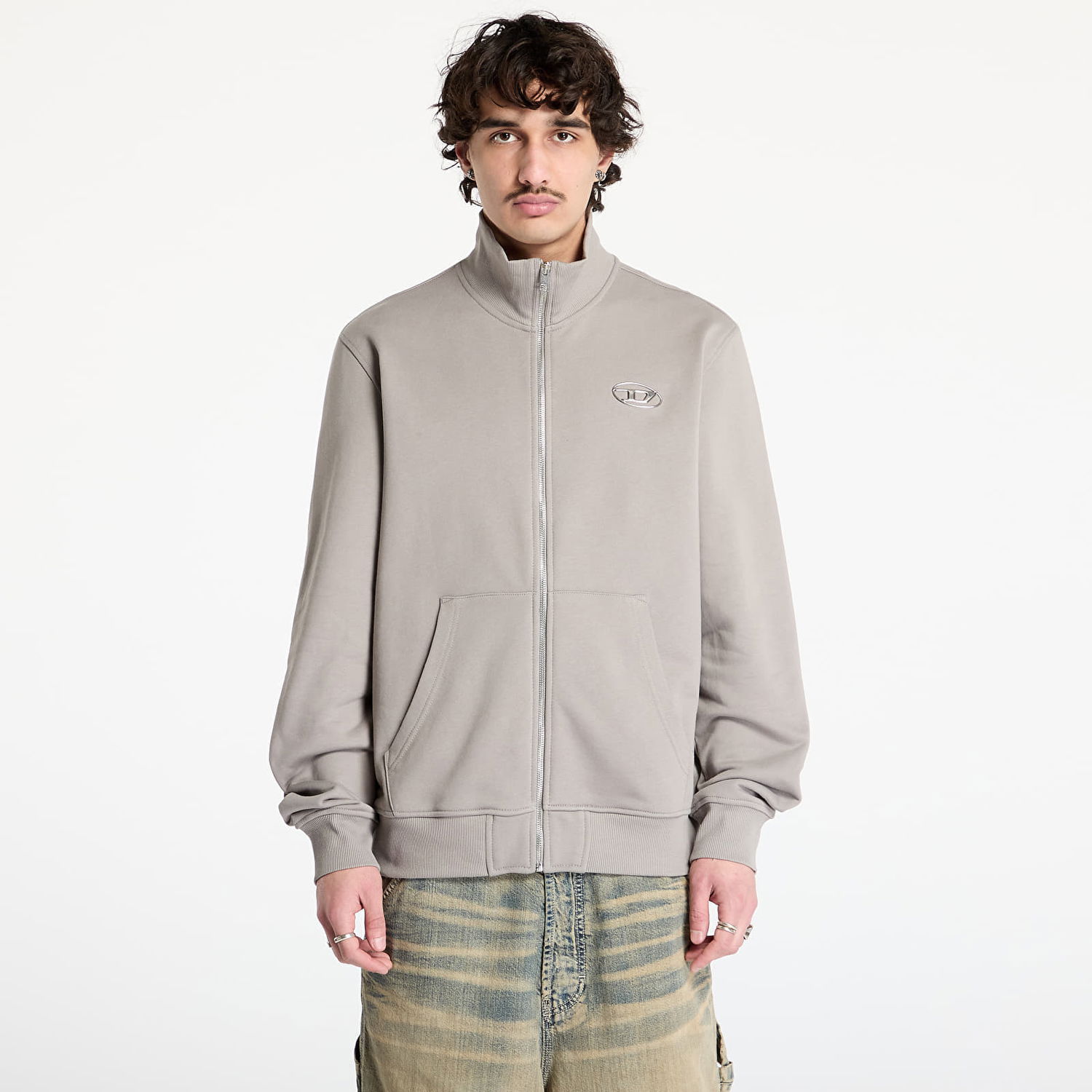 Sweatshirt Diesel Diesel S-Ginni-Zip-Od Sweatshirt Grå | A11439_0BMBJ Frost Gray, 0