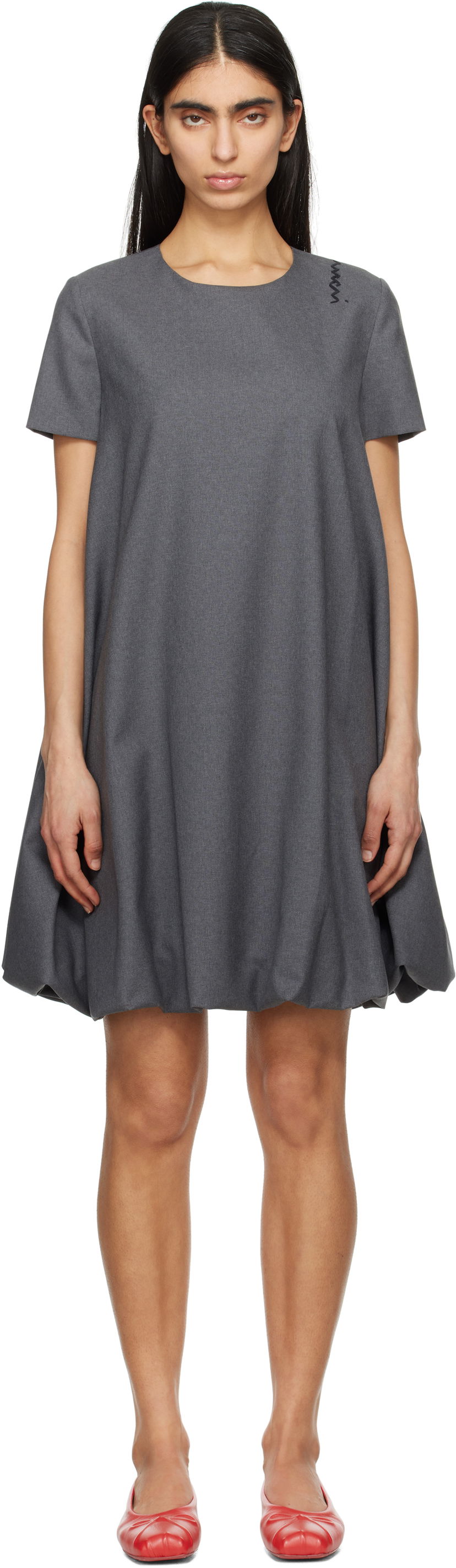 Kjole Marni Marni Wool Mini Dress Grå | ABMA1361U0 TW839