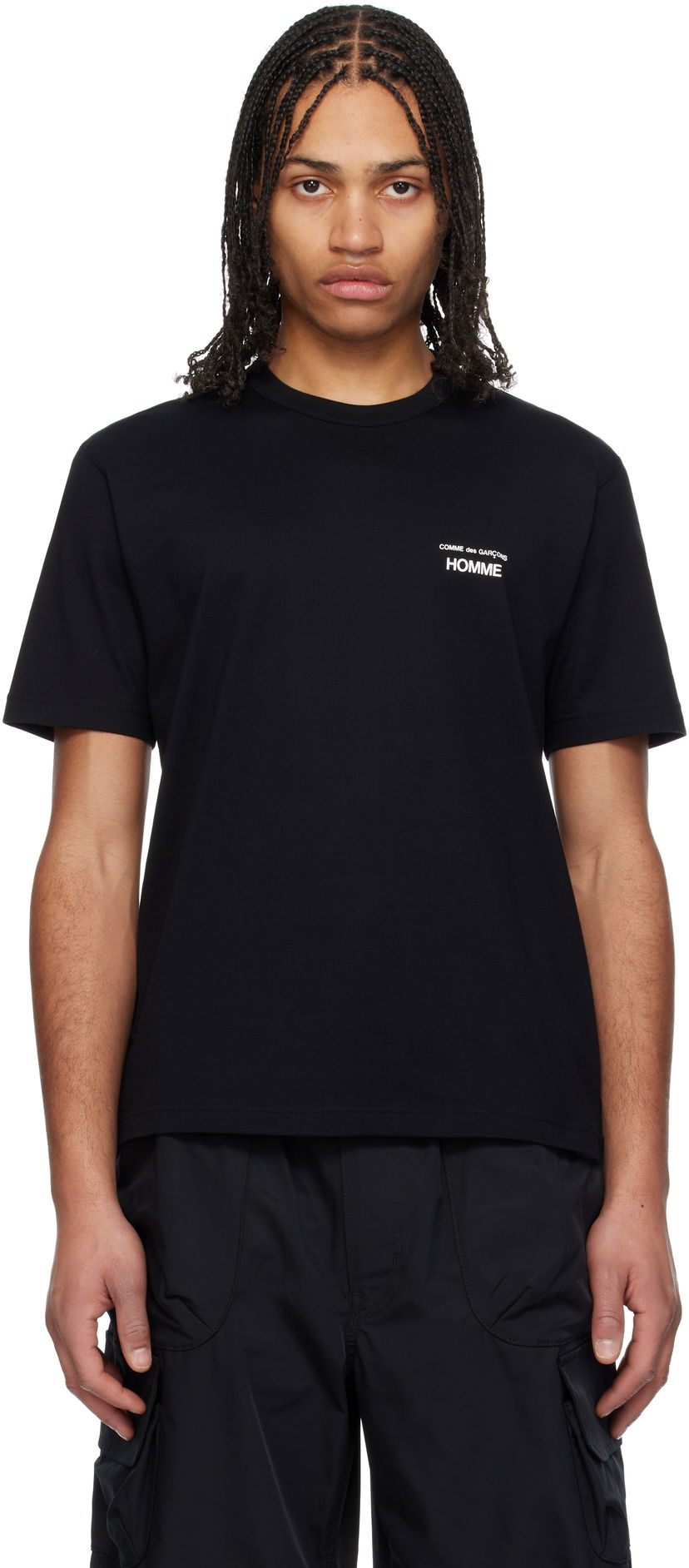 T-shirt Comme des Garçons Homme Logo T-Shirt Sort | HO-T101-051