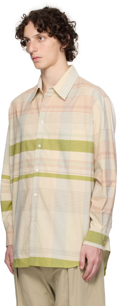 Skjorte LEMAIRE Lemaire Relaxed Plaid Shirt Beige | SH1176 LF1396, 3