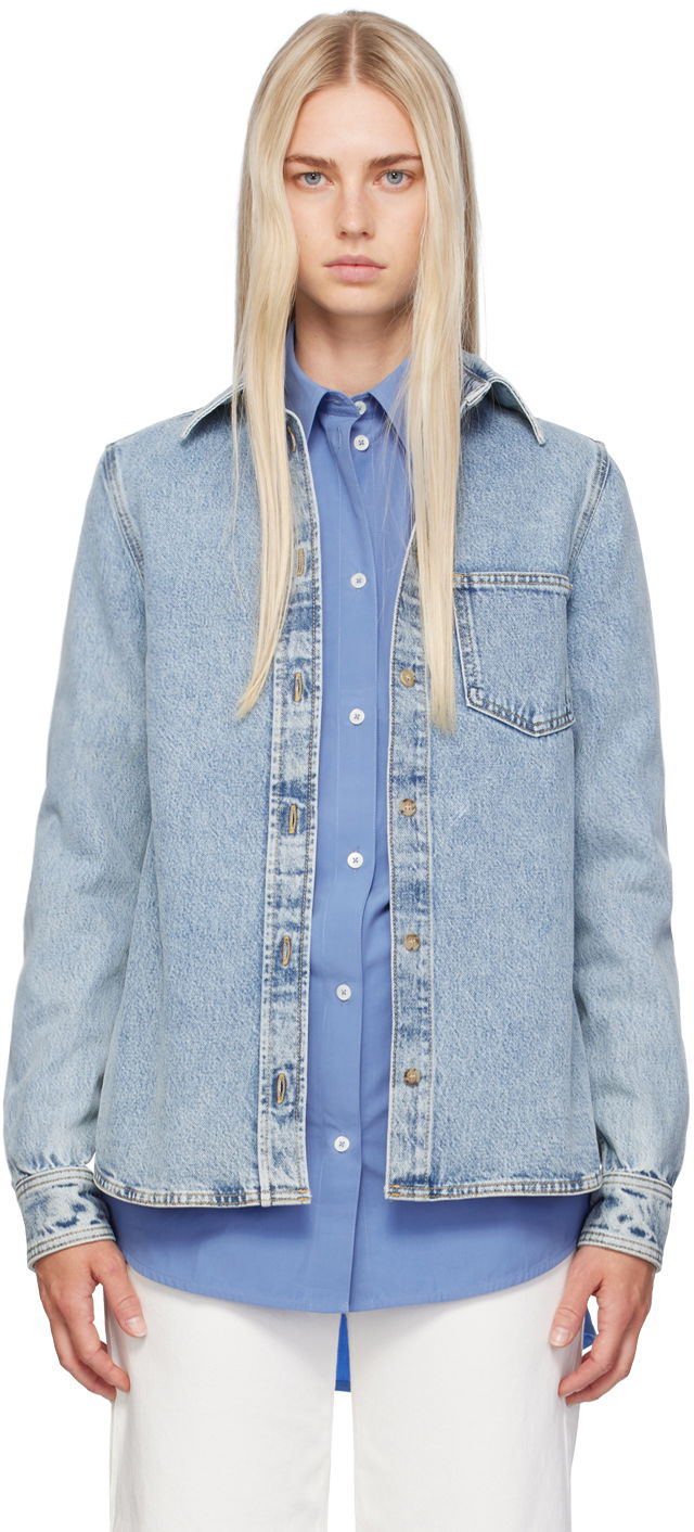 Skjorte TOTEME Petite Denim Shirt Blå | 243-WRT0330-FB0045, 0