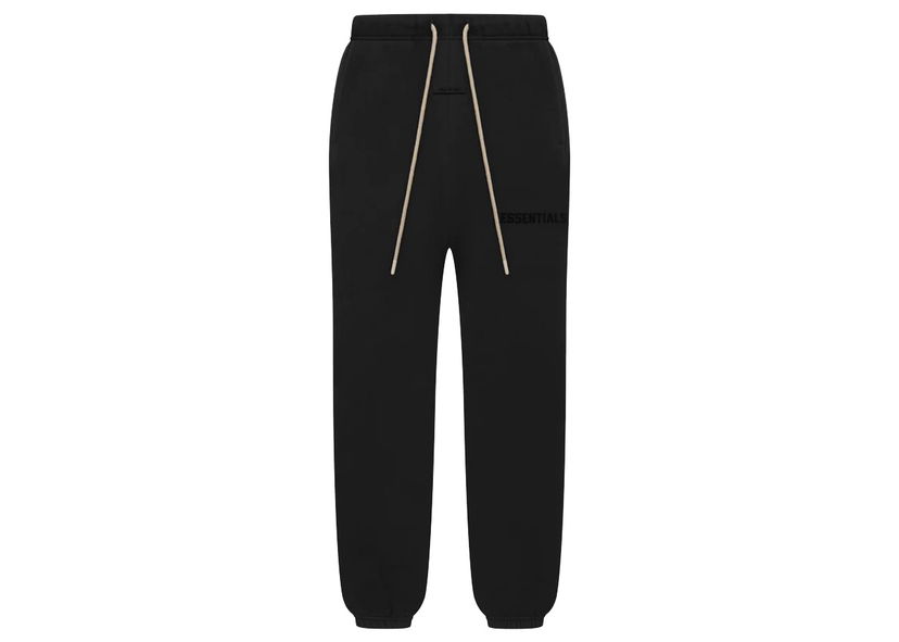 Joggingbukser Fear of God Essentials Cream Drawstring Sweatpant Jet Black Sort | 130SP232020F
