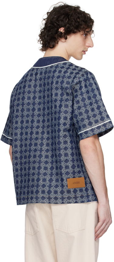 Skjorte AMIRI AMIRI MA Quad Baseball Denim Shirt Blå | AMDNIR1042, 2