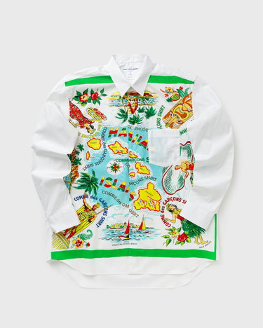 Skjorte Comme des Garçons Hawaiian Map Print Long-Sleeve Woven Shirt Flerfarvet | FP-B060-W25-1, 1