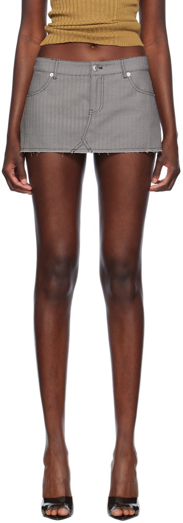 Nederdel Miaou Miaou Miss Denim Miniskirt Grå | 4019HBTHYP, 0