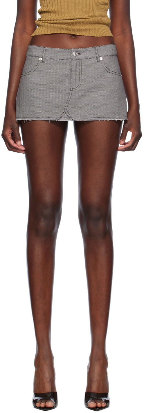Nederdel Miaou Miaou Miss Denim Miniskirt Grå | 4019HBTHYP