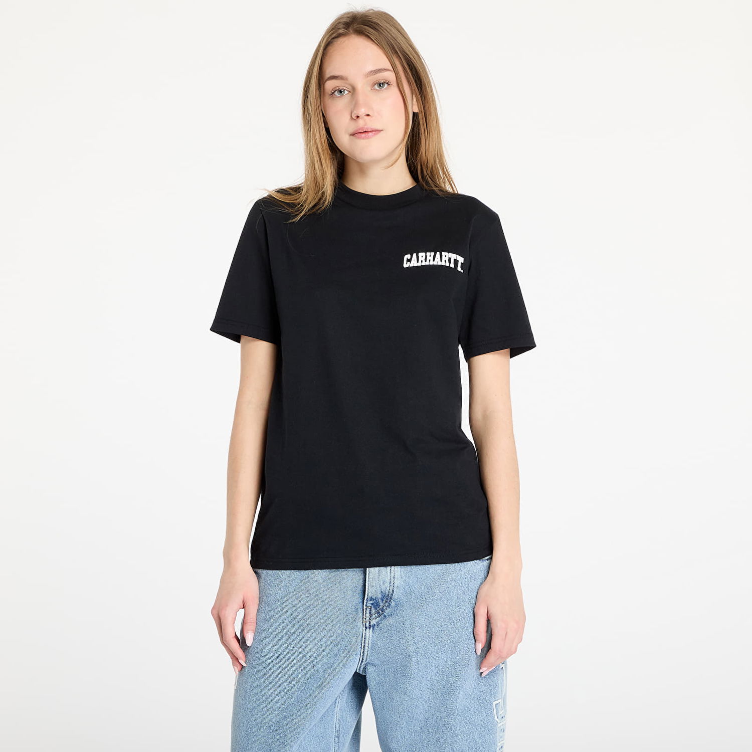 T-shirt Carhartt WIP University Script Short Sleeve T-Shirt Sort | I034852.0D2XX, 0
