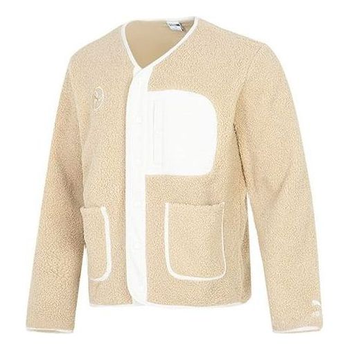 Sweater Puma Das CC Stand Collar Jacket Beige | 539915-12
