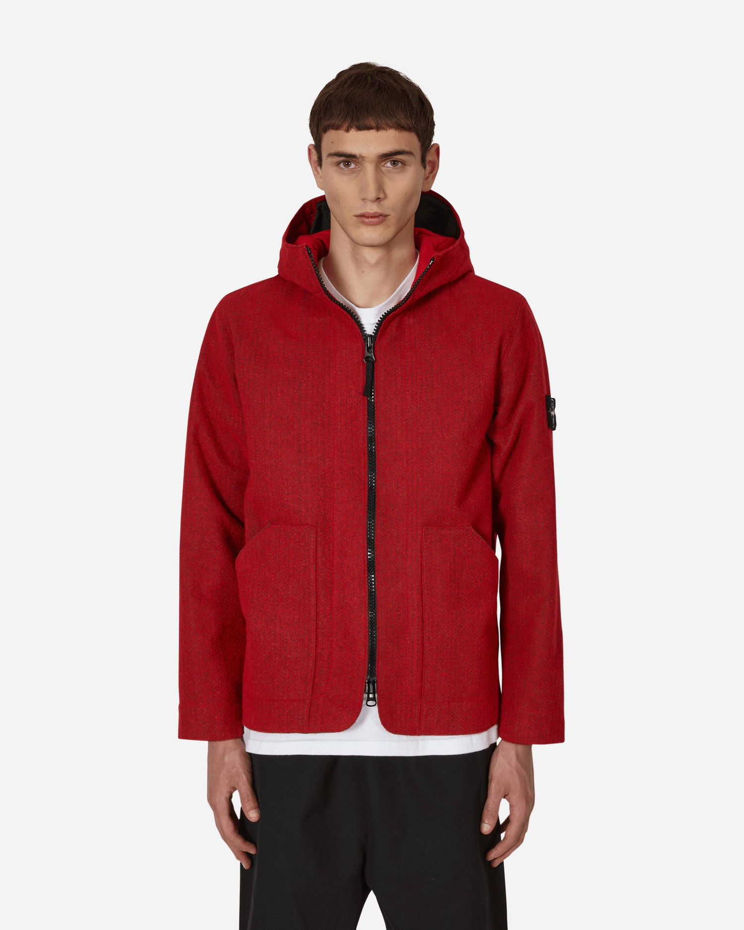 Jakke Stone Island Needle Punched Reflective Jacket Rød | 771543199 V0010, 0
