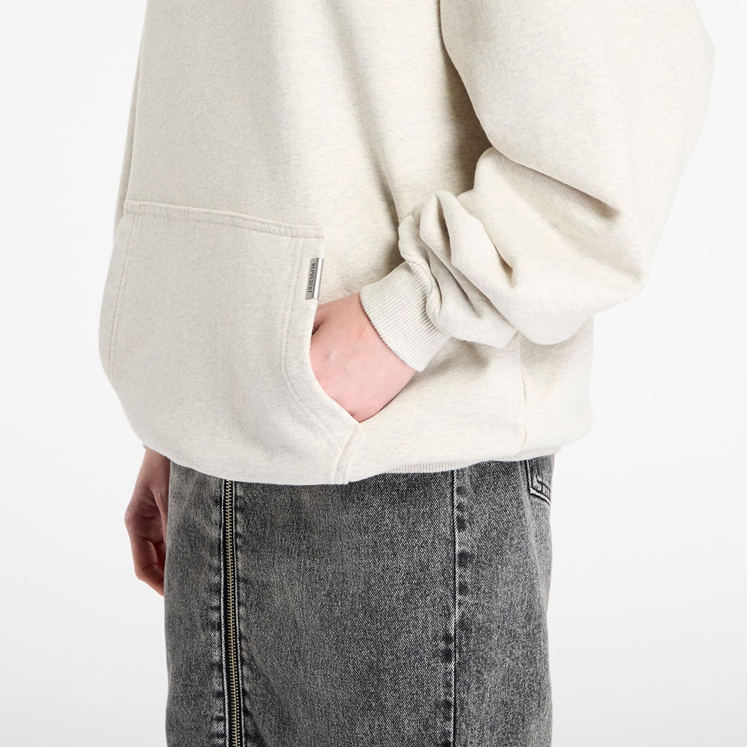 Sweatshirt Represent Clo Patron Of The Club Oversized Pullover Hoodie Beige | MLM4270-30, 1