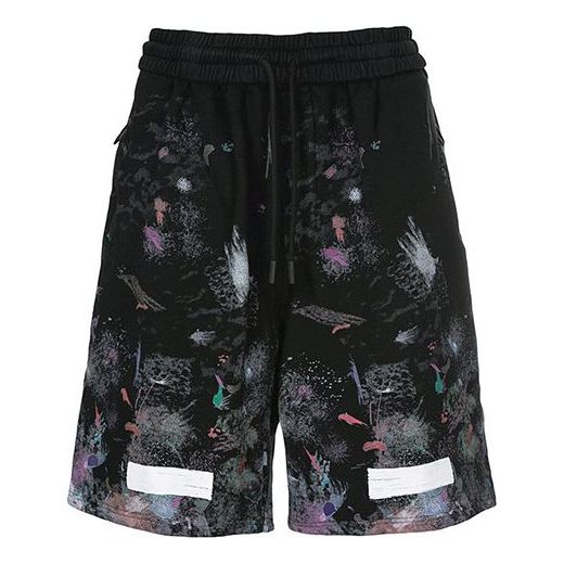 Shorts Off-White Splash Ink Pattern Shorts Sort | OMCB009F176190329901, 0
