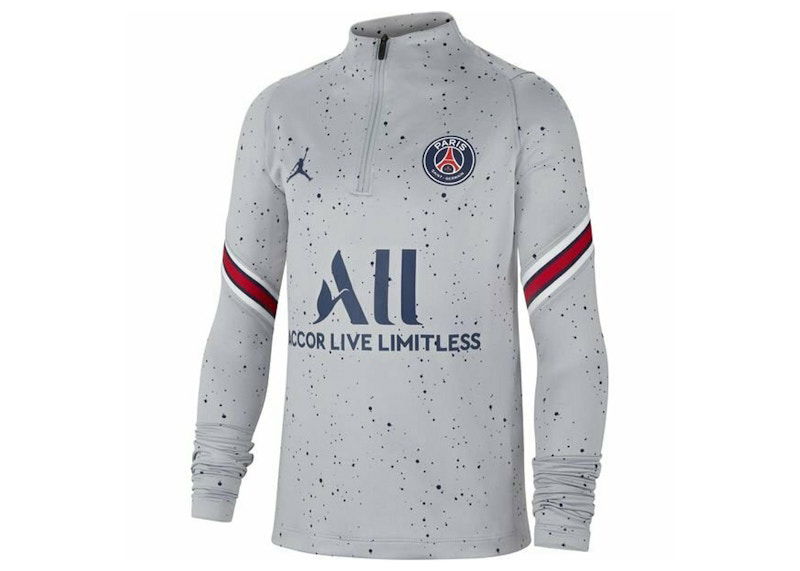 Sweatshirt Jordan Jordan Paris Saint Germain Strike Drill Top Grå | DH7747-013