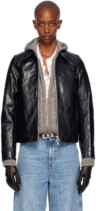 Jakke OUR LEGACY Mini Leather Jacket Sort | W4239MTD, 0
