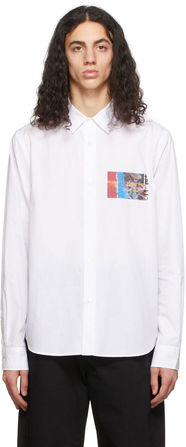 Skjorte KENZO Poplin Casual Shirt Hvid | FC55CH4035DE