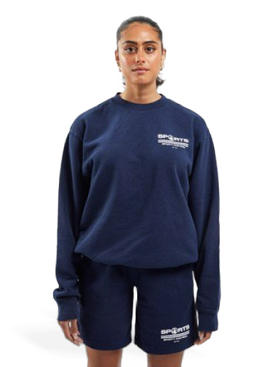 Sweatshirt Sporty & Rich Sports Crewneck Mørkeblå | CR492NA