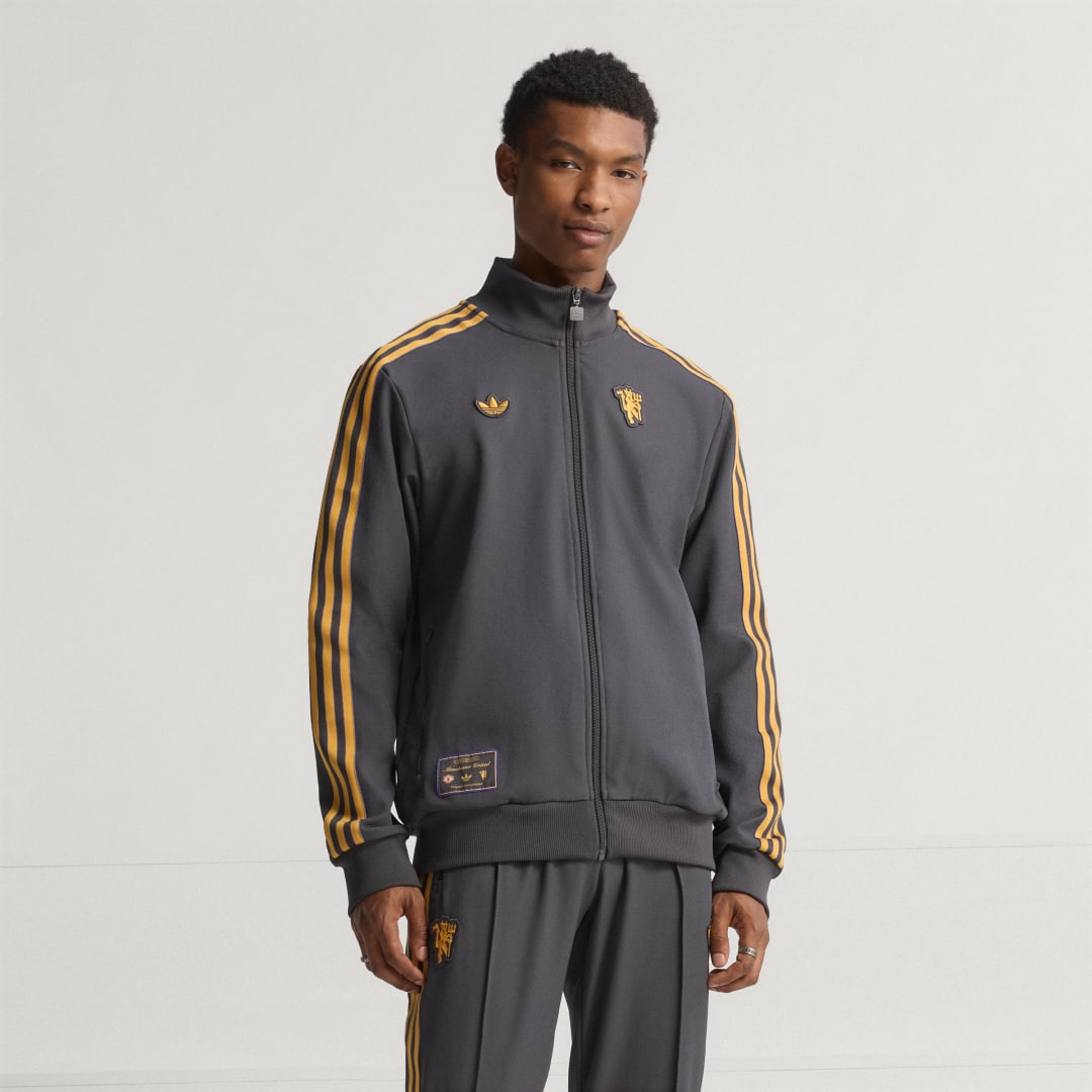Træningsdragt adidas Performance Manchester United Terrace Icons Track Top Grå | JN2816, 0