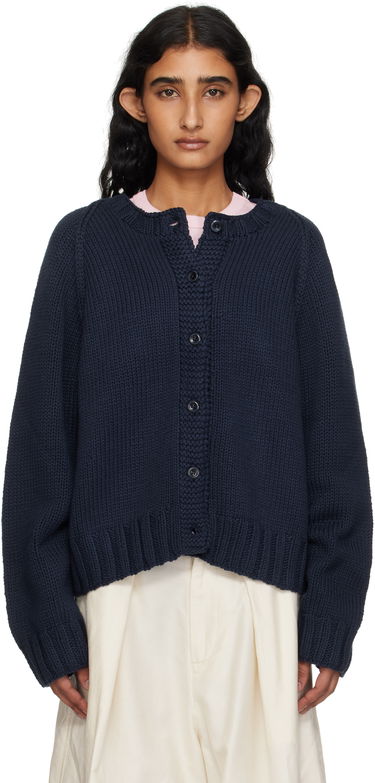 Sweater YMC YMC Atomic Cardigan Mørkeblå | Q8YMF, 0