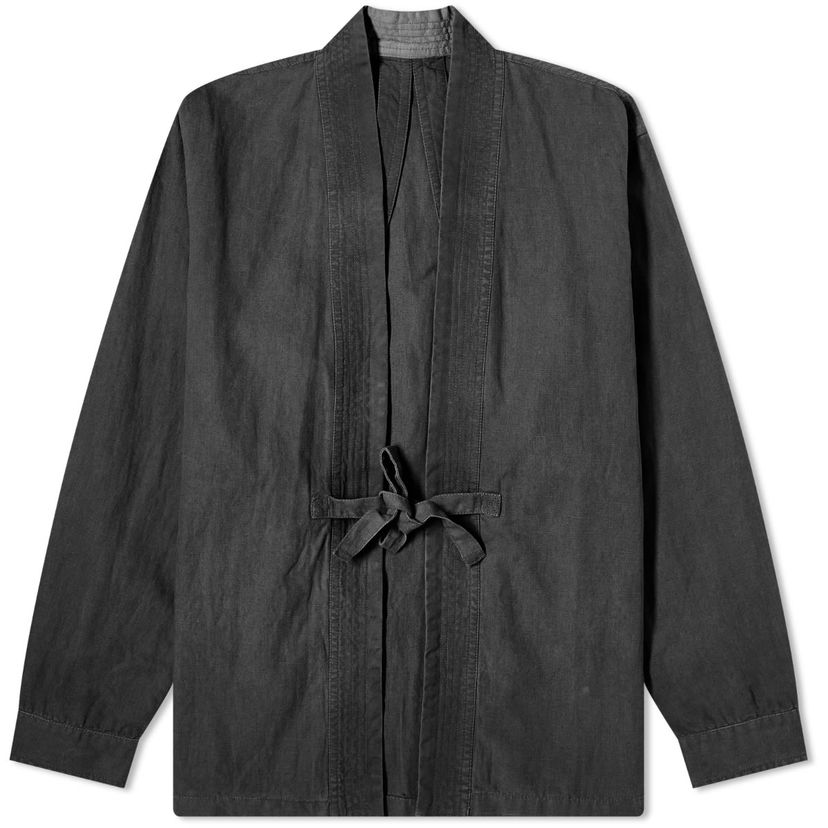 Skjorte Maharishi Hemp Embroded Hanten Shirt Sort | 4605-BLK