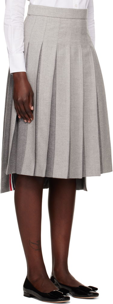 Nederdel Thom Browne Wool Flannel Pleated Midi Skirt Grå | FGC441A-F0580, 1