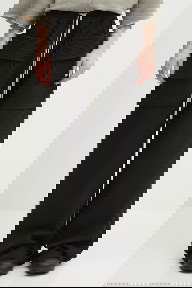 Cargo bukser Rick Owens Rick Owens DRKSHDW Creatch Wide Cargo Drawstring Cotton Pants Sort | DU02E7394.TW, 0